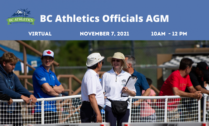 BC Athletics Officials Committee AGM Nov.7