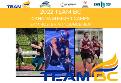 2022 Team BC Canada Summer Games Roster Announced!