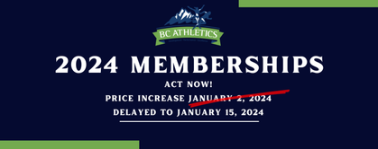 Secure your 2024 BC Athletics Membership Today!