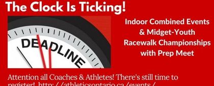 Deadline Details: Indoor Combined Events and Prep Meet