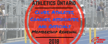 2018 Club, Athlete, Coach, and Official Membership Renewal