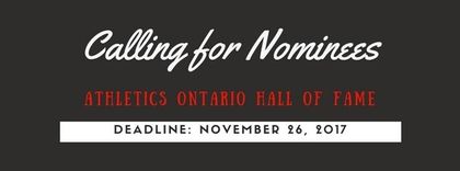 Hall of Fame Nominations due November 26, 2017