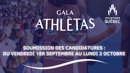 Gala athlètas 2023 : ouverture des candidatures