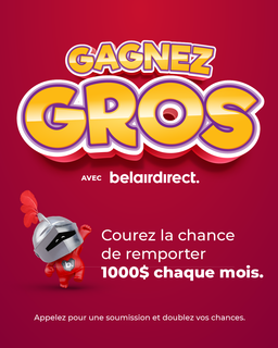 Offre belairdirect : 36 prix de 1000$ à gagner !