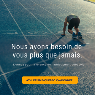 Nous avons besoin de vous plus que jamais. relançons l’athlétisme tous ensemble!