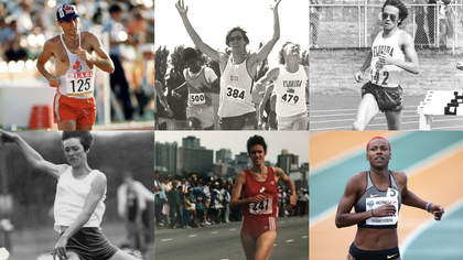 Les grandes figures de l'athlétisme québécois (4/8) : pascale grand, joan hendry, kimberly hyacinthe, david hill, marcel jobin, philippe laheurte